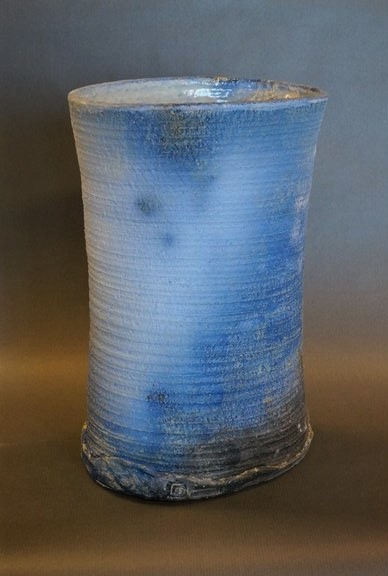 Stor muffelbrændt vase