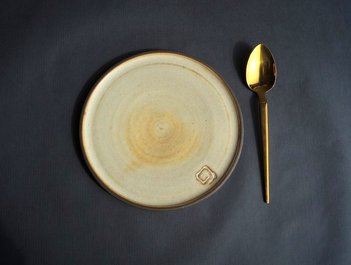 Dorte Visby keramik, desserttallerken stentøj 'Sand'