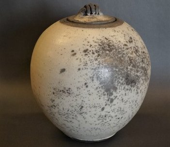Dorte Visby keramik, ymerskål raku 'Honning'