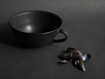 Dorte Visby keramik, tekop stentøj 'Bølge'