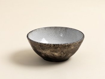 Dorte Visby keramik, ymerskål raku hvid